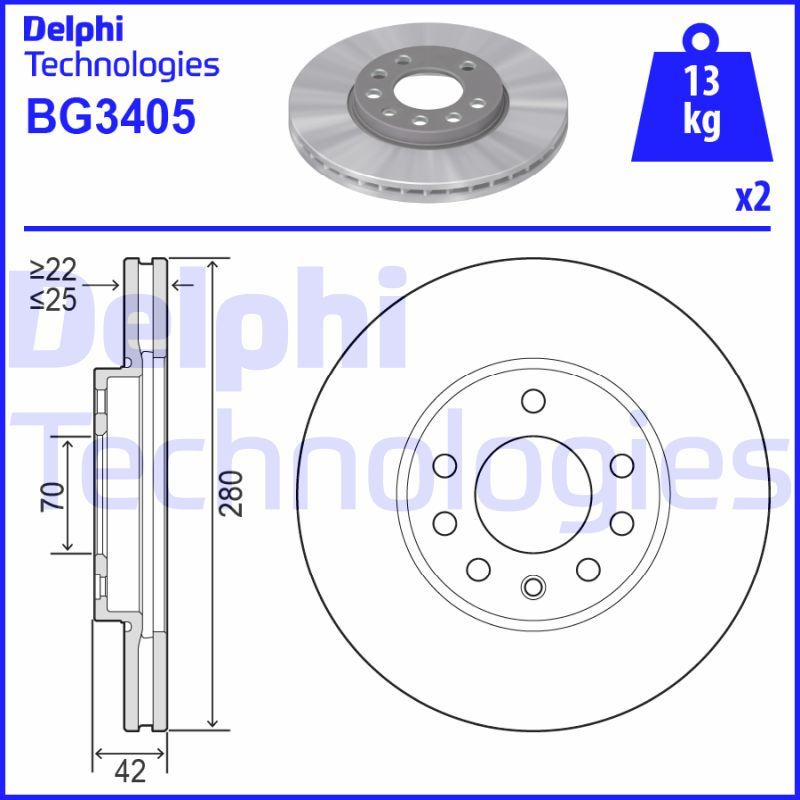 DELPHI Kočioni disk