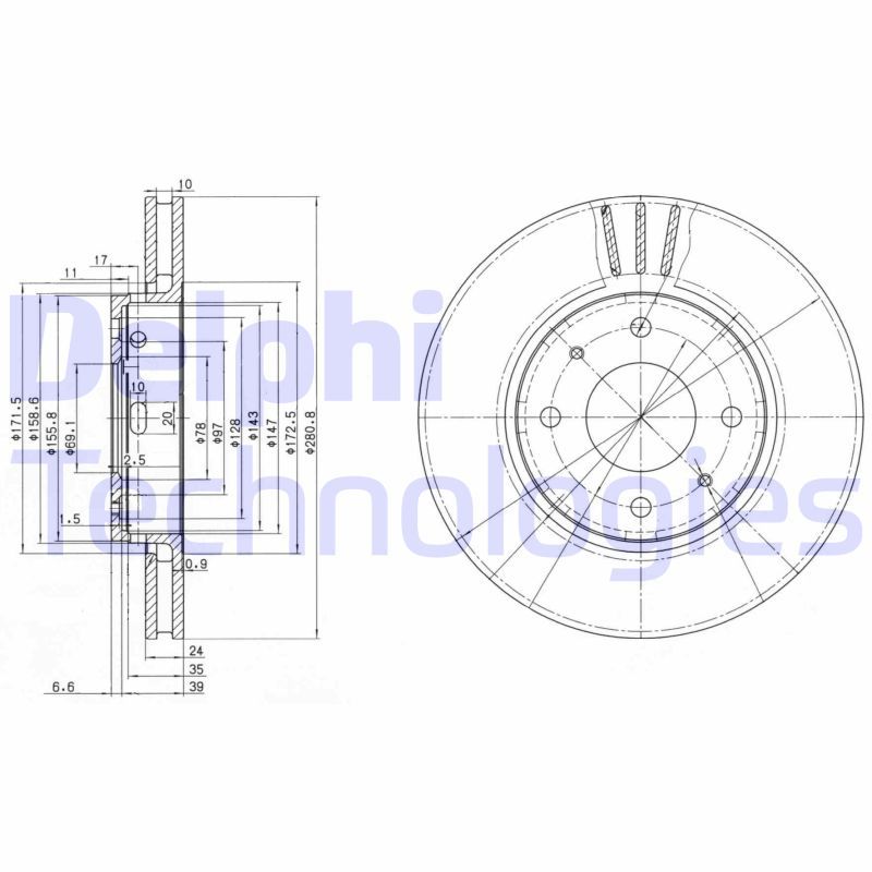 DELPHI Kočioni disk