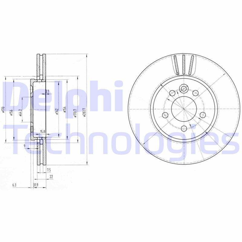 DELPHI Kočioni disk
