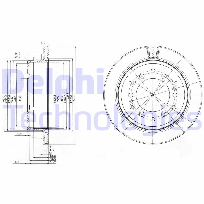 DELPHI Kočioni disk