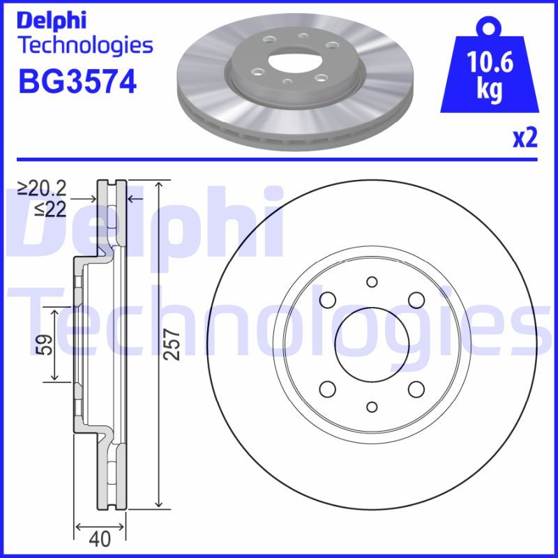 DELPHI Kočioni disk