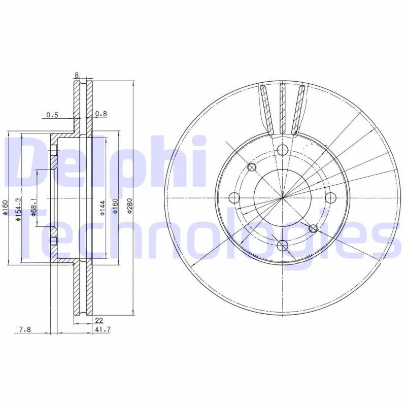 DELPHI Kočioni disk