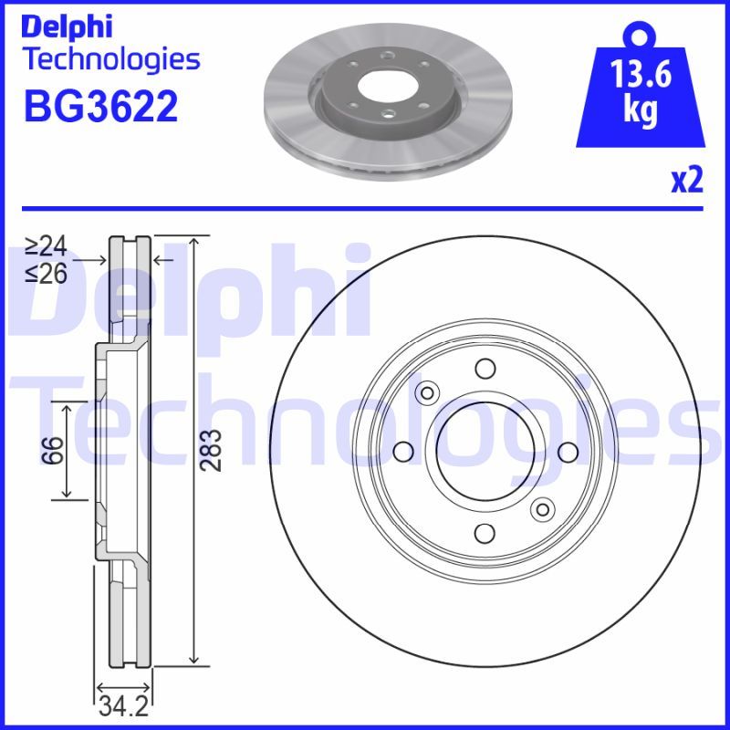 DELPHI Kočioni disk