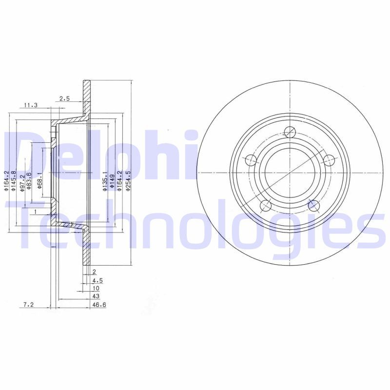 DELPHI Kočni disk