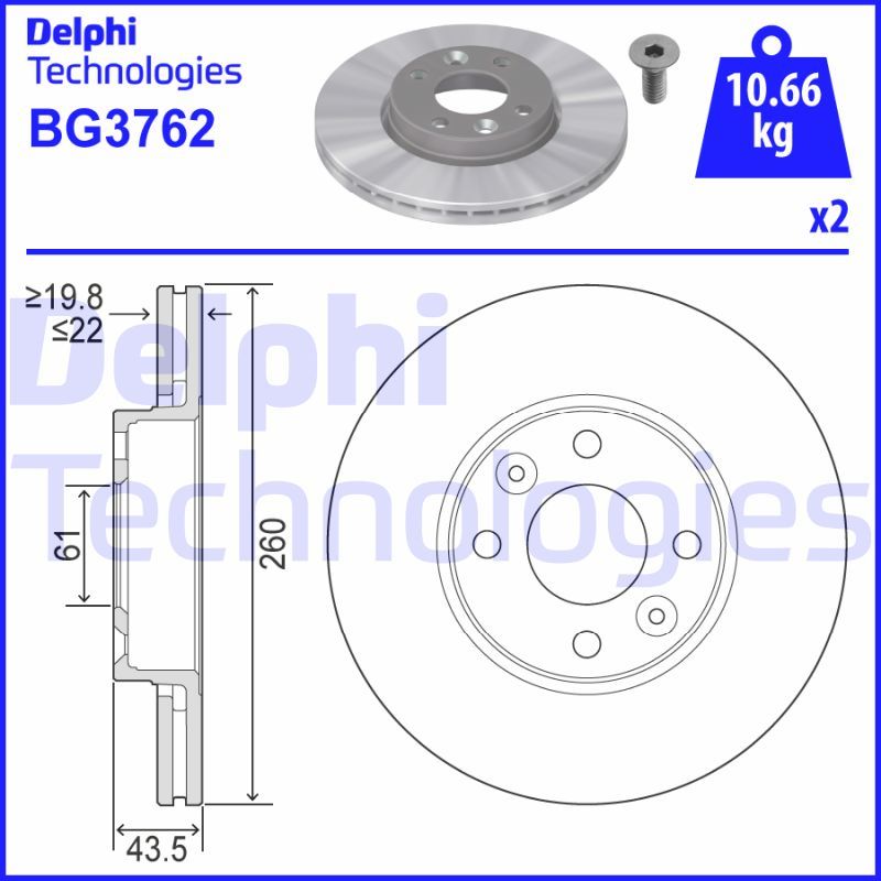 DELPHI Kočioni disk