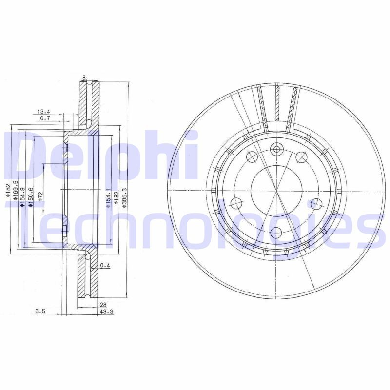 DELPHI Kočioni disk