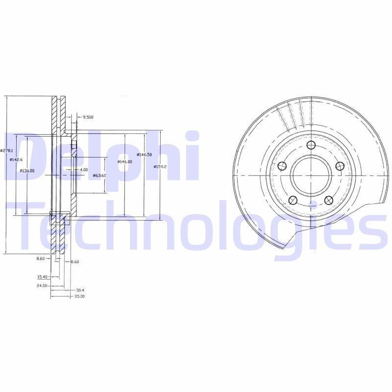 DELPHI Kočioni disk