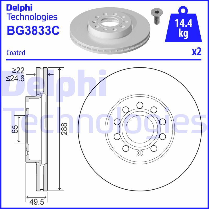 DELPHI Kočioni disk
