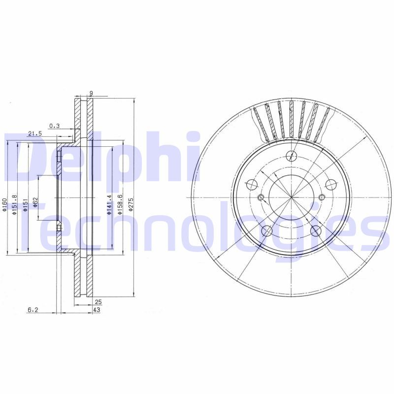 DELPHI Kočioni disk