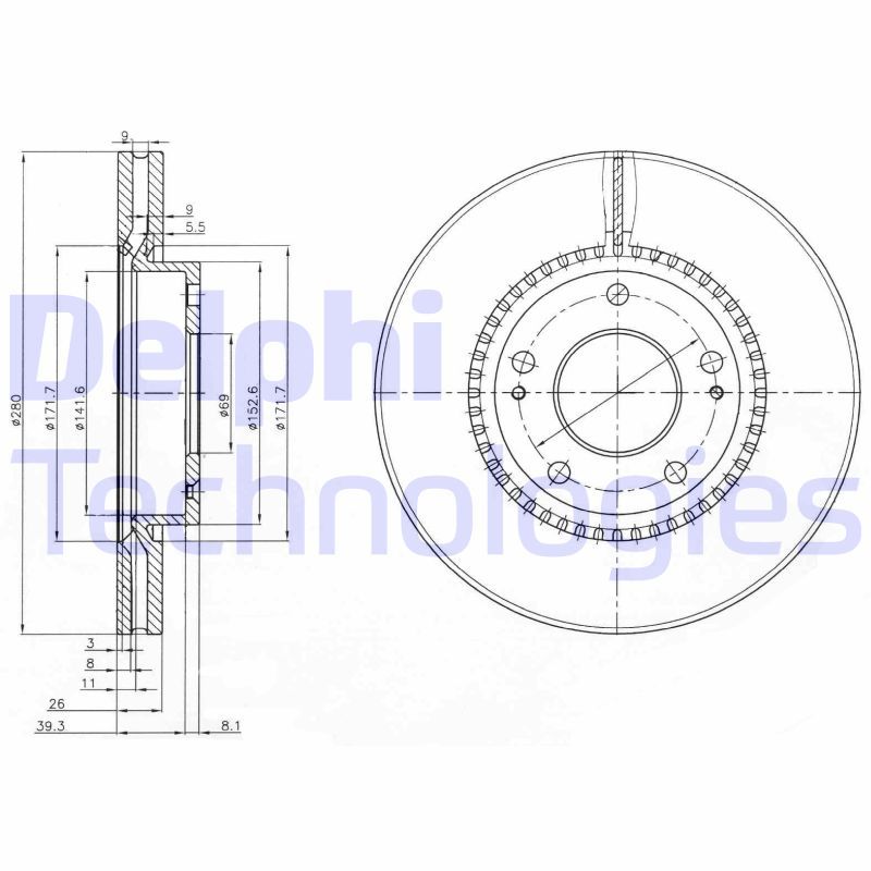 DELPHI Kočioni disk