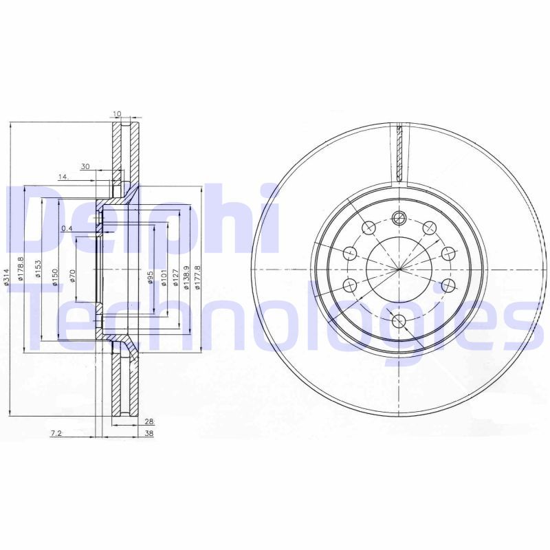 DELPHI Kočioni disk
