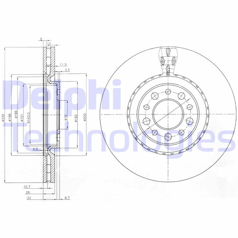 DELPHI Kočioni disk