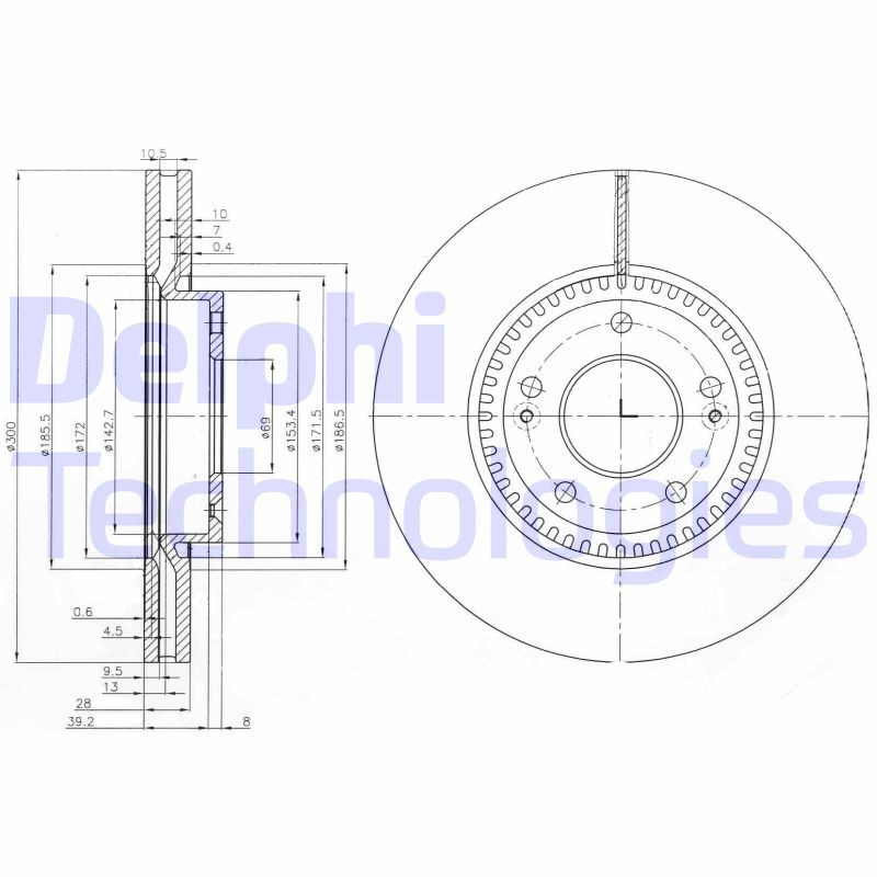 DELPHI Kočioni disk