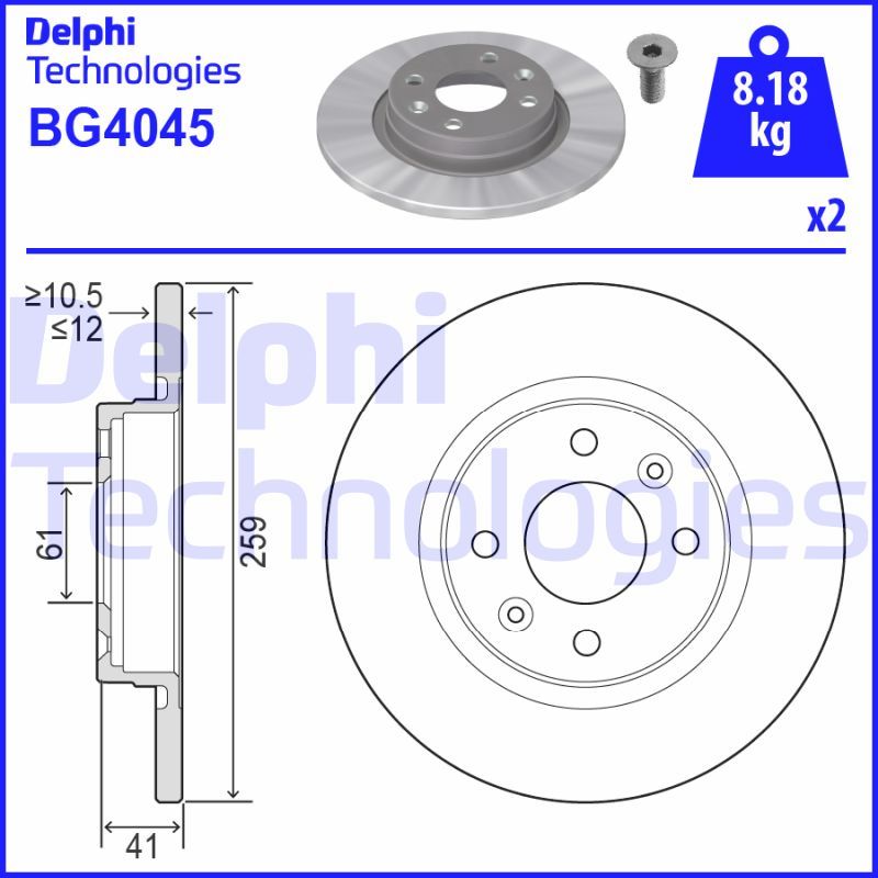 DELPHI Kočioni disk