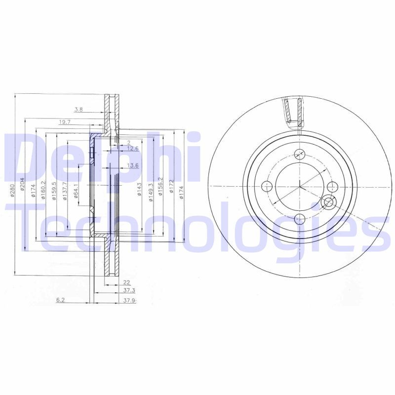 DELPHI Kočioni disk
