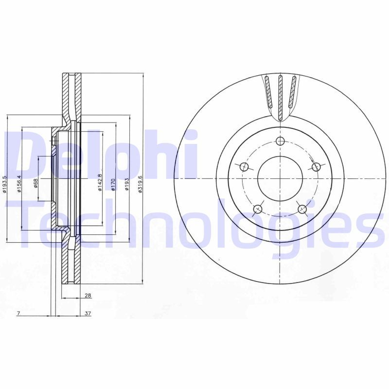 DELPHI Kočioni disk