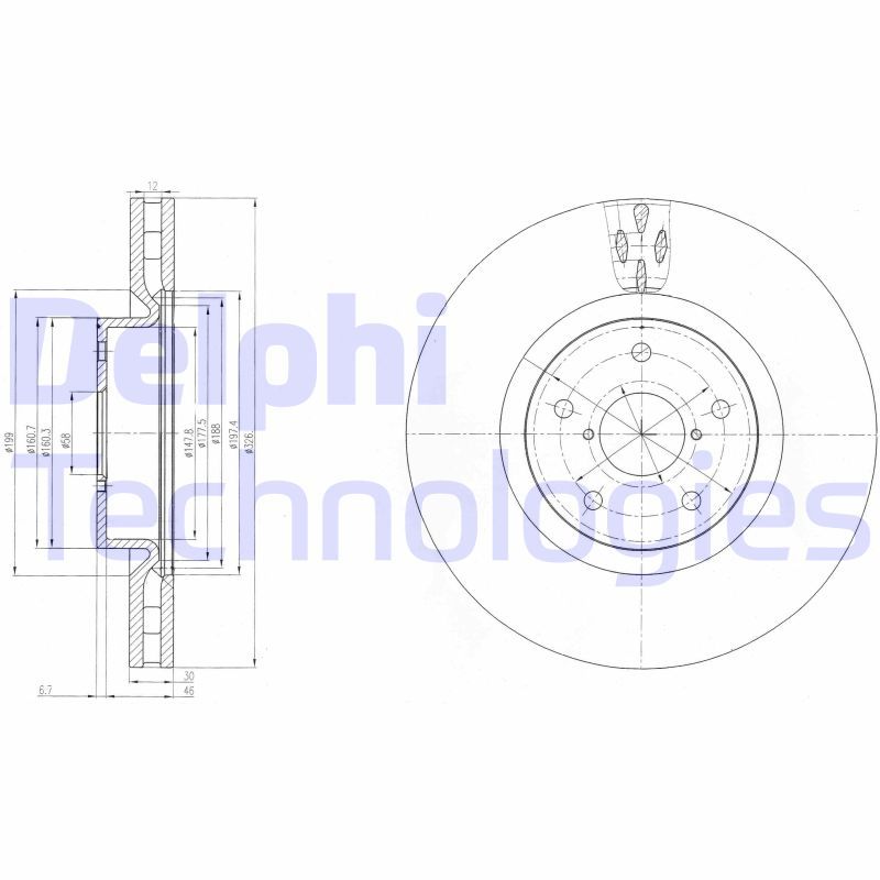 DELPHI Kočioni disk