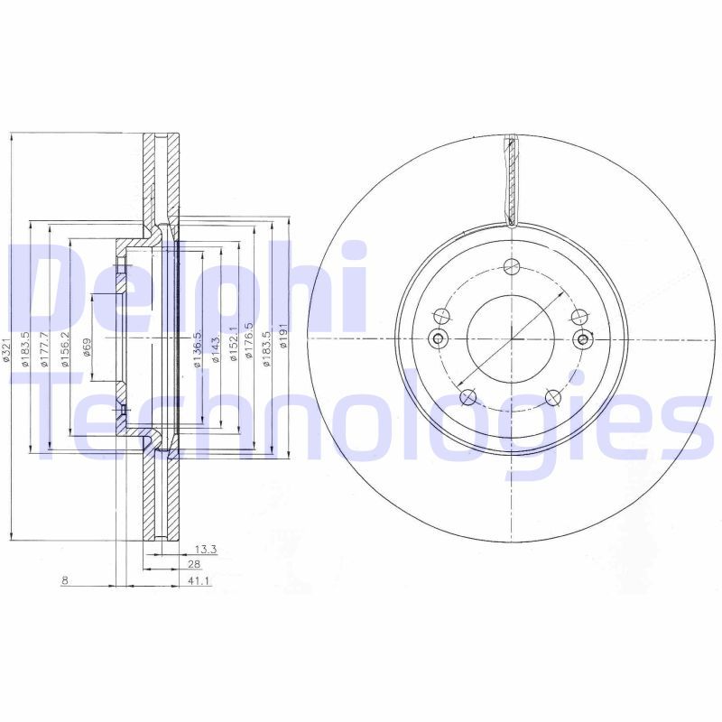 DELPHI Kočioni disk