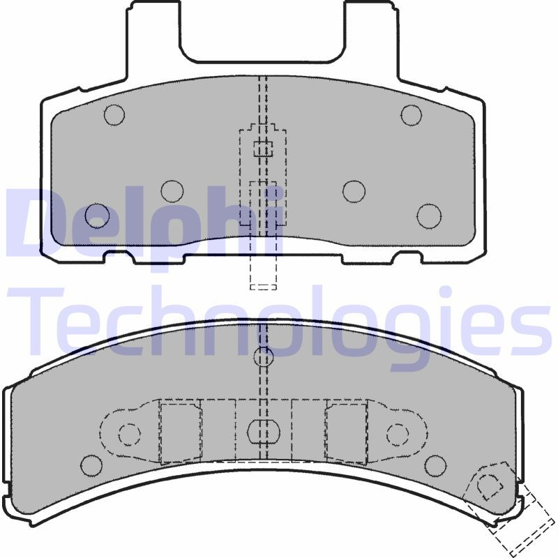 DELPHI Komplet kočnih obloga, disk kočnica