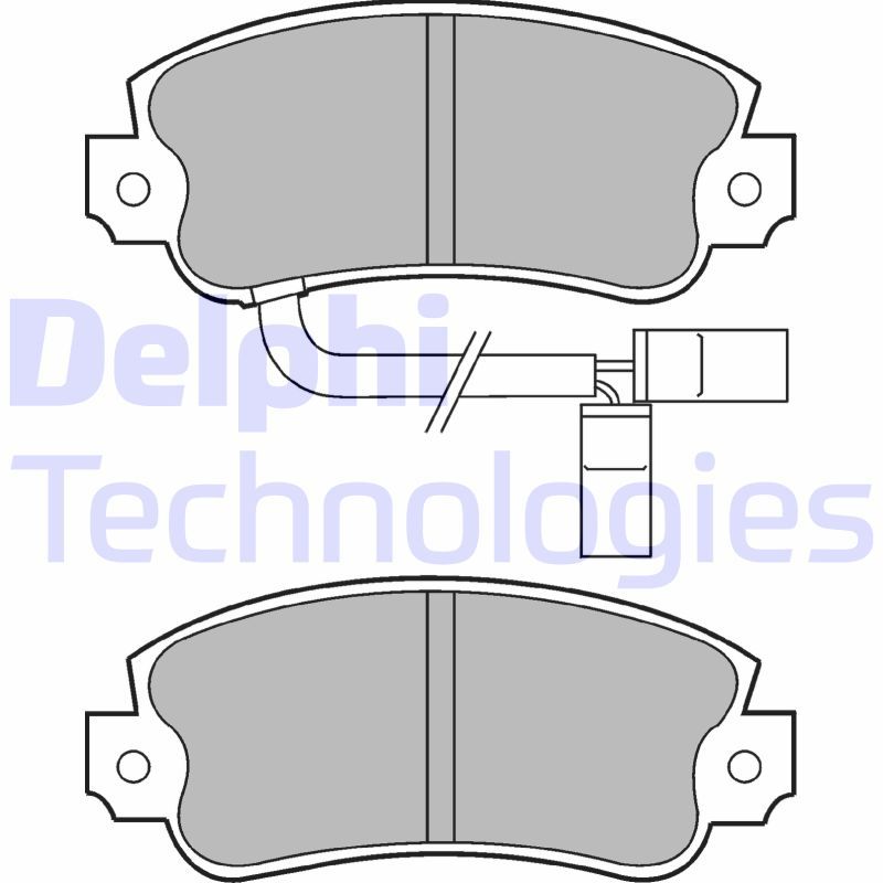 DELPHI Komplet kočnih obloga, disk kočnica