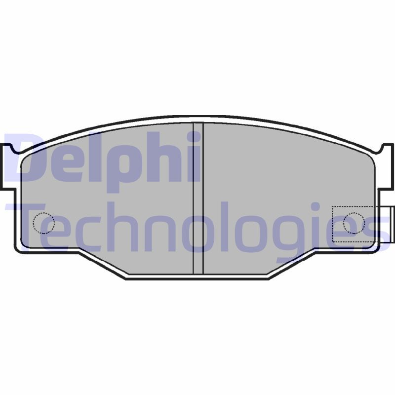 DELPHI Komplet kočnih obloga, disk kočnica