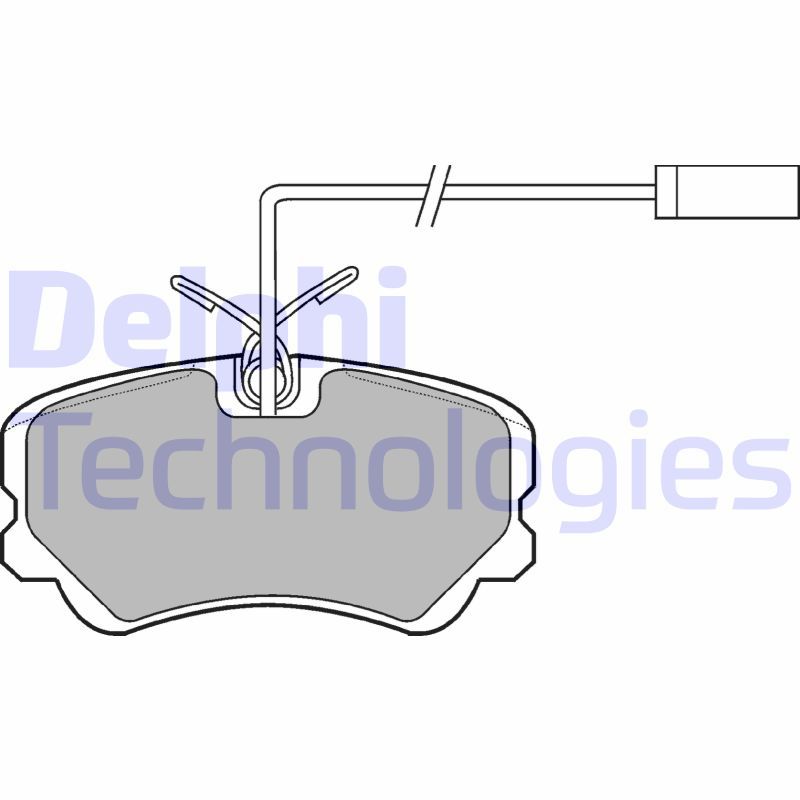 DELPHI Komplet kočnih obloga, disk kočnica