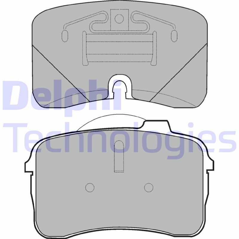 DELPHI Komplet kočnih obloga, disk kočnica