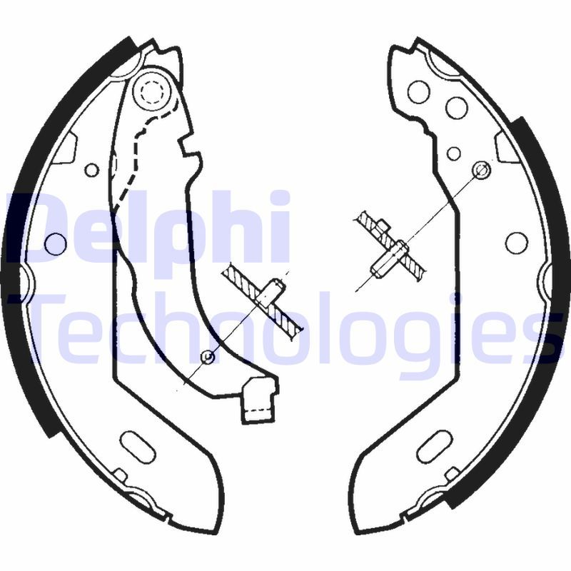 Delphi Komplet kočionih papuča