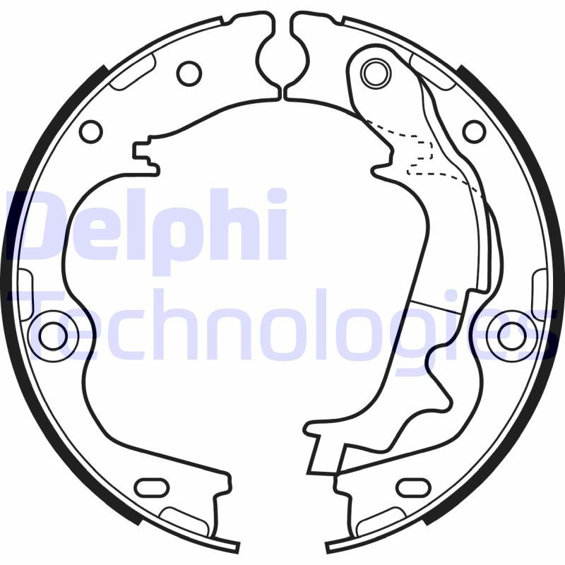 DELPHI Komplet kočionih papuča, parkirna kočnica