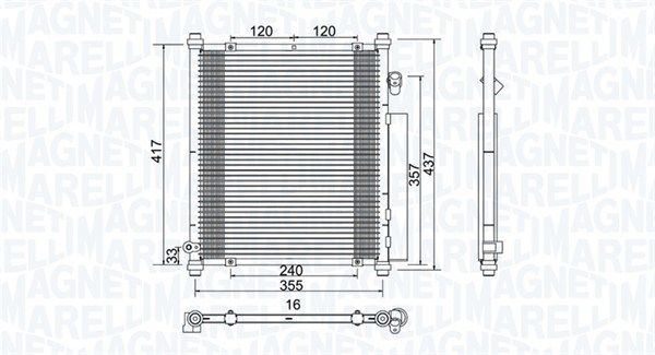 MAGNETI MARELLI Kondenzator, klimauređaj