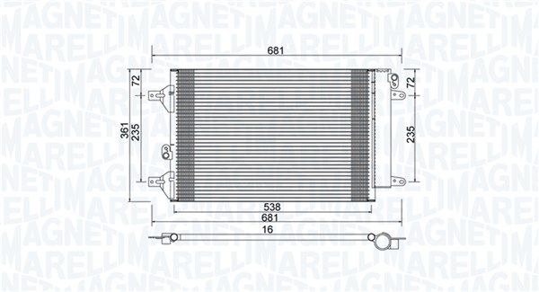 MAGNETI MARELLI Kondenzator, klimauređaj