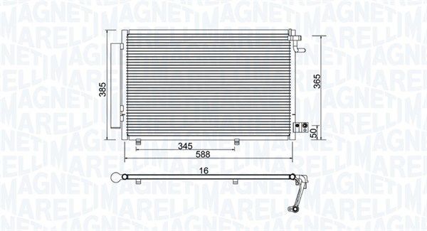 MAGNETI MARELLI Kondenzator, klima-uređaj