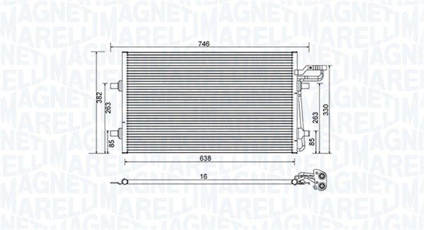 MAGNETI MARELLI Kondenzator, klimauređaj