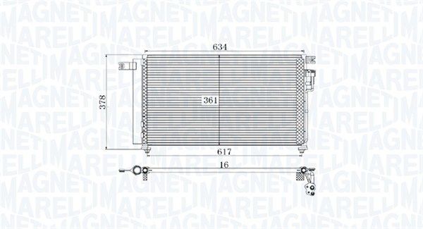 MAGNETI MARELLI Kondenzator, klima-uređaj