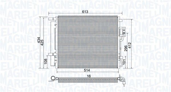 MAGNETI MARELLI Kondenzator, klima-uređaj