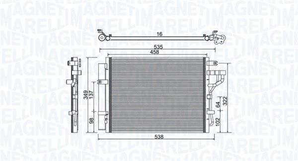 MAGNETI MARELLI Kondenzator, klimauređaj