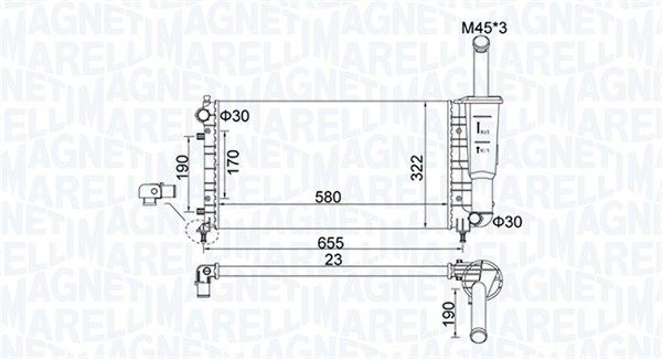 MAGNETI MARELLI Hladnjak, hlađenje motora
