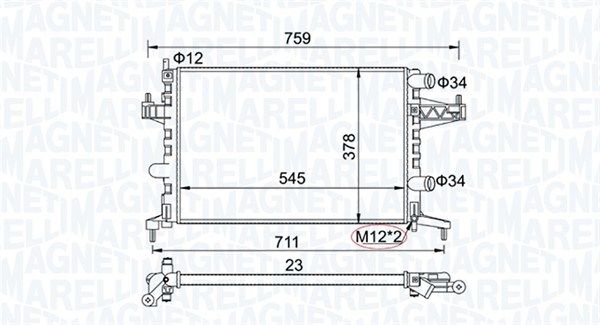 MAGNETI MARELLI Hladnjak, hlađenje motora