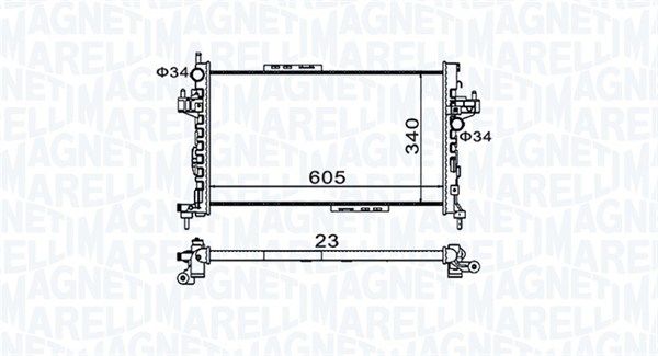 MAGNETI MARELLI Hladnjak, hlađenje motora