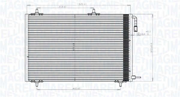 MAGNETI MARELLI Kondenzator, klima-uređaj