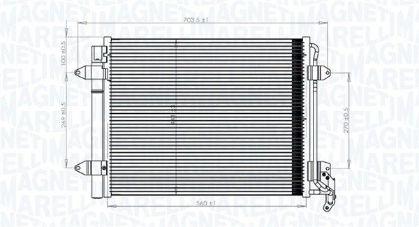 MAGNETI MARELLI Kondenzator, klima-uređaj